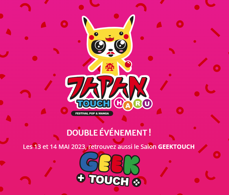Affiche rose Japan Touch Haru avec mascotte