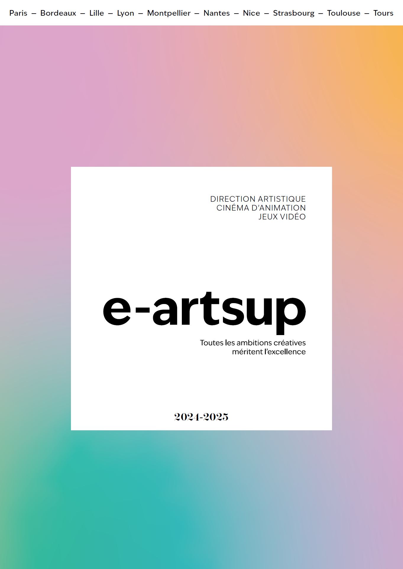 Brochure e-artsup 2022-2023