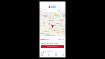 Carte interactive sur application mobile