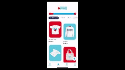 Interface mobile d'application