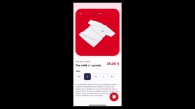 Écran de validation d'une application
