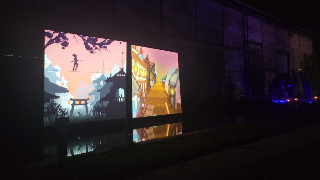 Projection des étudiants d'e-artsup Lille à la Nuit des Bassins, à Arras