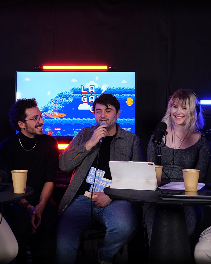 Interview filmée pour la Game Cup, avec caméra et éclairage