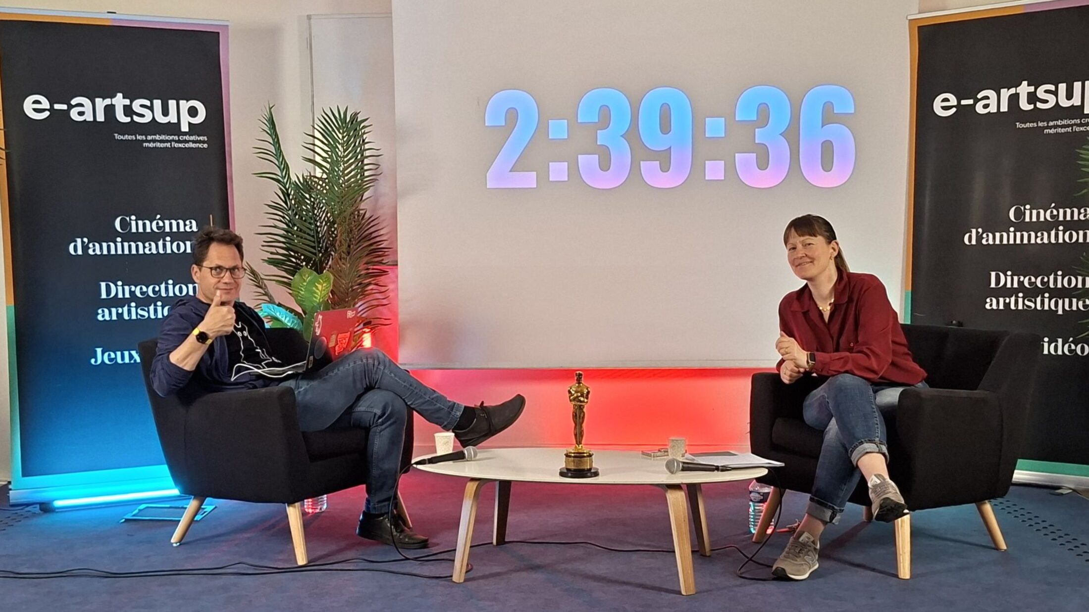 RON DYENS, PRODUCTEUR OSCARISE DE FLOW, FACE AUX ETUDIANTS D’E ARTSUP STRASBOURG