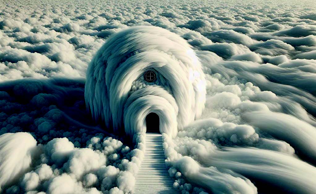 Nuages formant une maison