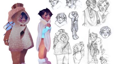 Recherches graphiques de personnages stylisés