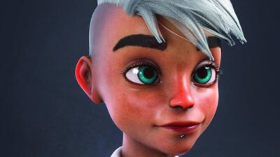 Portrait 3D stylisé d'un jeune personnage