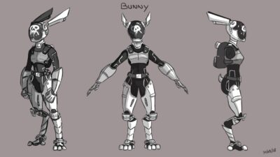 Character turnaround d'un robot humanoïde