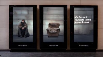 Série d'affiches photographiques en noir et blanc