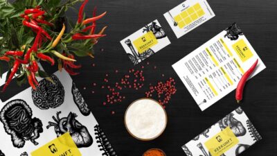 Mise en page éditoriale pour magazine culinaire