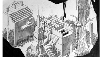 Illustration architecturale en perspective