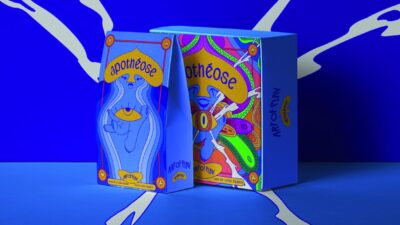 Packaging illustré aux couleurs vives