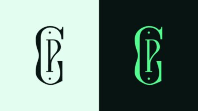 Monogramme typographique minimaliste