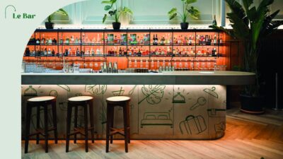 Design intérieur d'un bar moderne