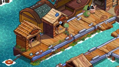 Concept art isométrique d'un environnement en bois