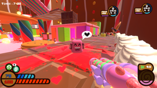 Niveau de jeu vidéo aux couleurs vives