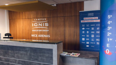 Accueil du campus IONIS Education Group à Nice Arenas