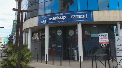 Entrée extérieure du campus e-artsup Nice et Epitech
