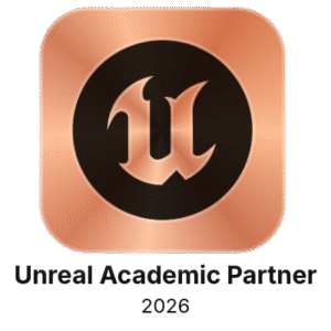 Logo de Unreal Academic partner, partenaire de l'école e-artsup
