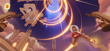 Effets lumineux dans une scène de science-fiction