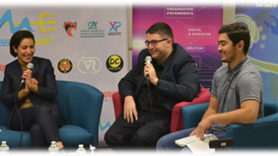 Conférence et échange entre professionnels et étudiants lors d’un événement campus