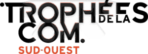 Logo des trophées de la com sud-ouest, partenaire de l'école e-artsup