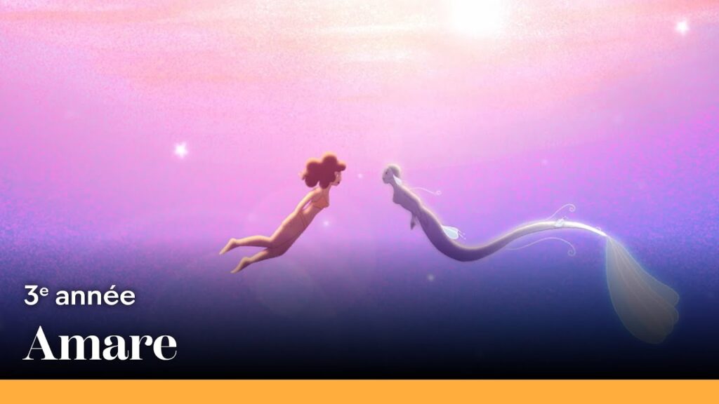 Miniature d'un court-métrage d'animation Amare avec une femme et une sirène dans l'eau