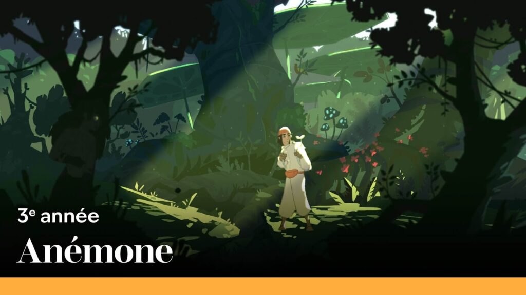 Miniature colorée d'un court-métrage d'animation Anémone, personnage seul au milieu de la jungle