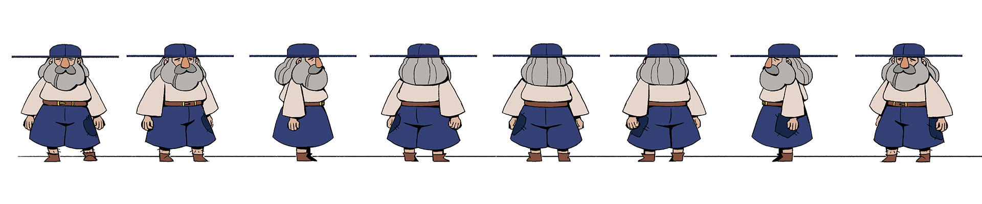 Charadesign d'un petit personnage berger avec un chapeau