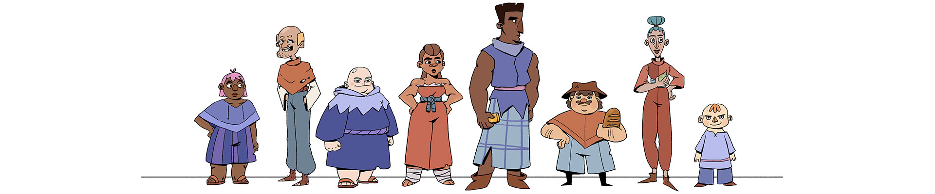 Charadesign de plusieurs personnages