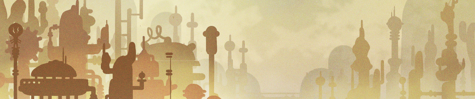 Illustration d'un paysage avec des bâtiments futuristes