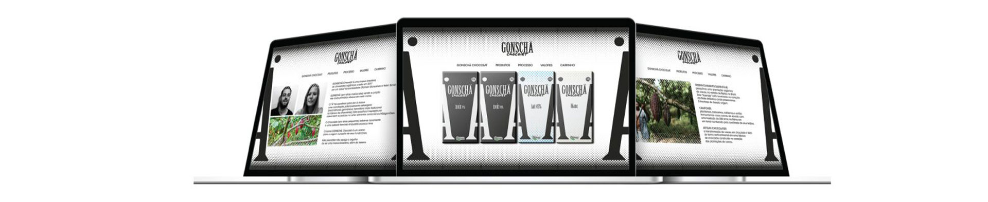 Interface site web Gonscha Chocolat