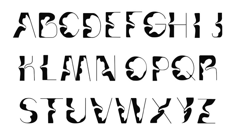 Typographie crée par un étudiant