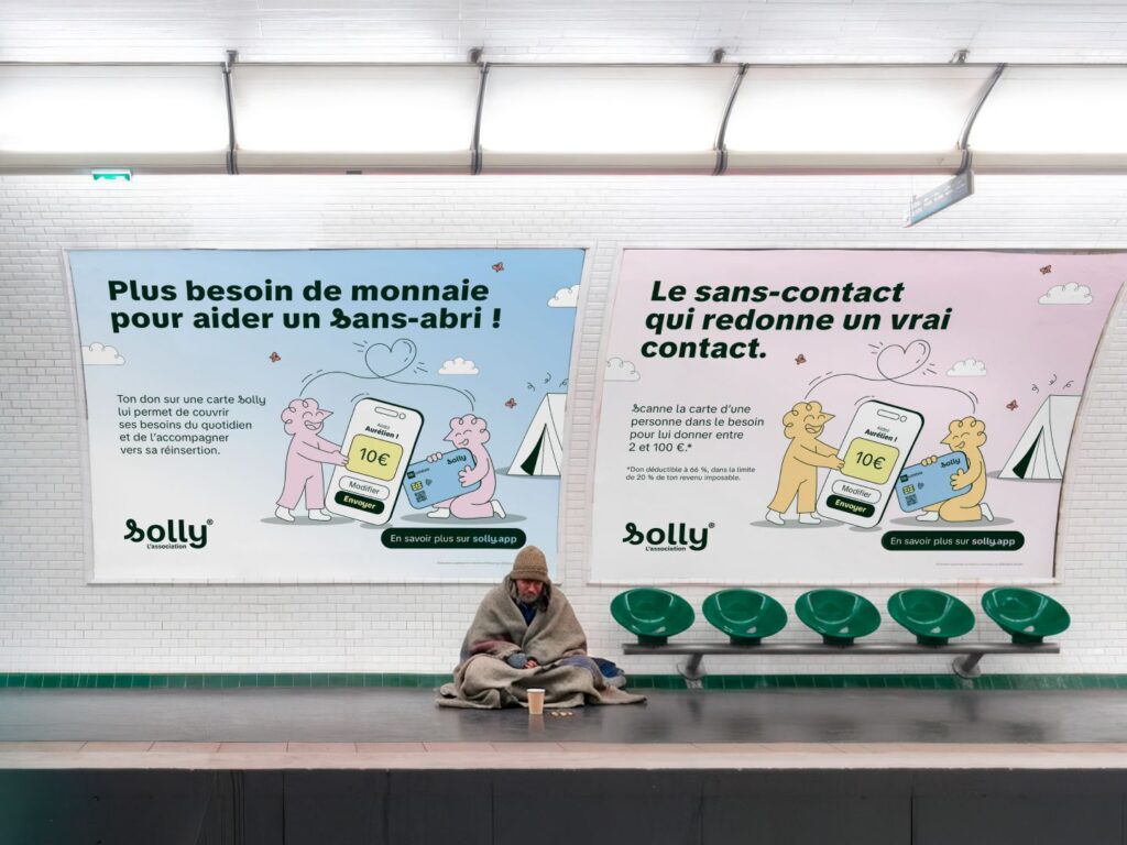 Antoine a accompagné au lancement de "Solly, la carte solidaire" suite à son projet de fin d'études