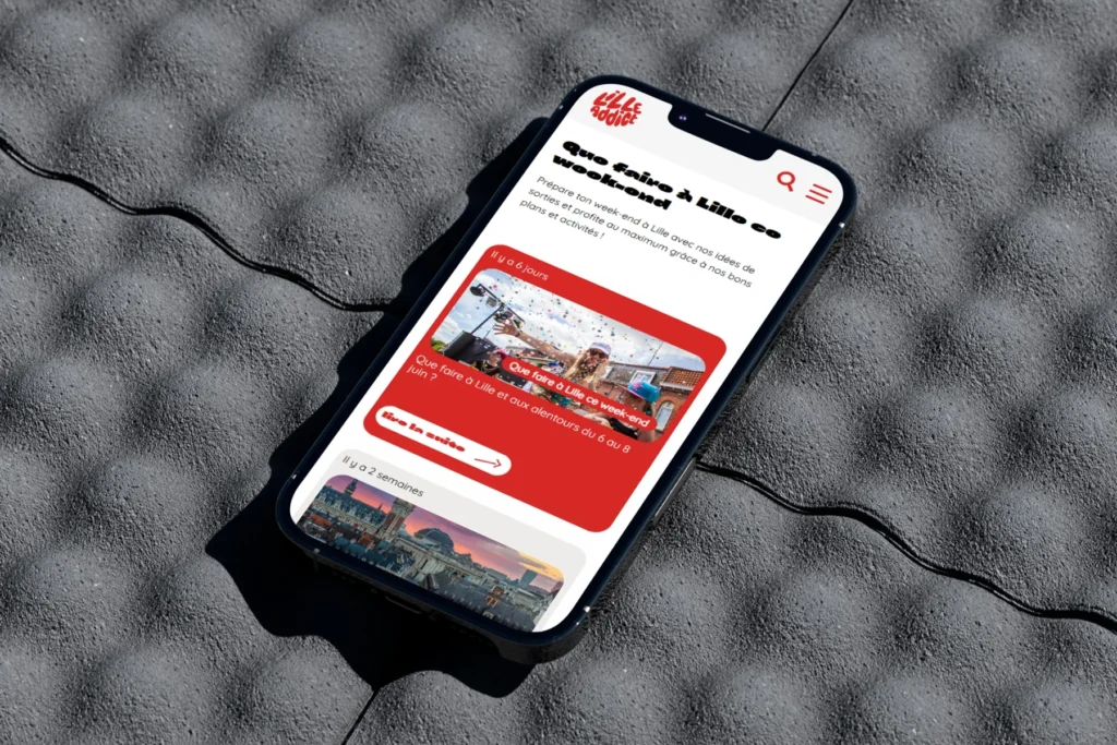 Lille Addict - UI design et prototypage d'une application mobile